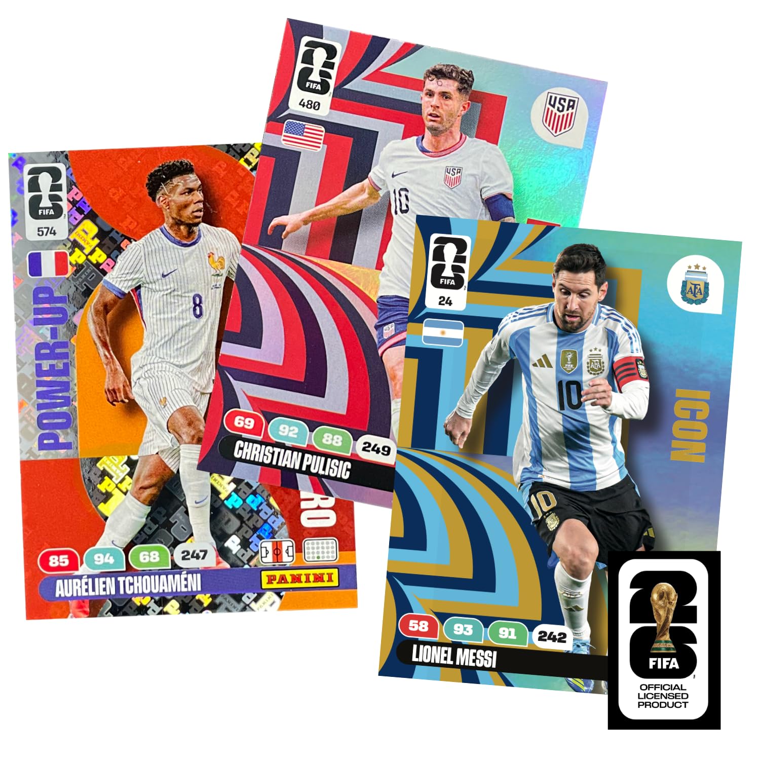 hide 新品　未開封　official trading card 126 Panini FIFA World Cup 2026 Trading Cards Game Box with 24 Sleeves